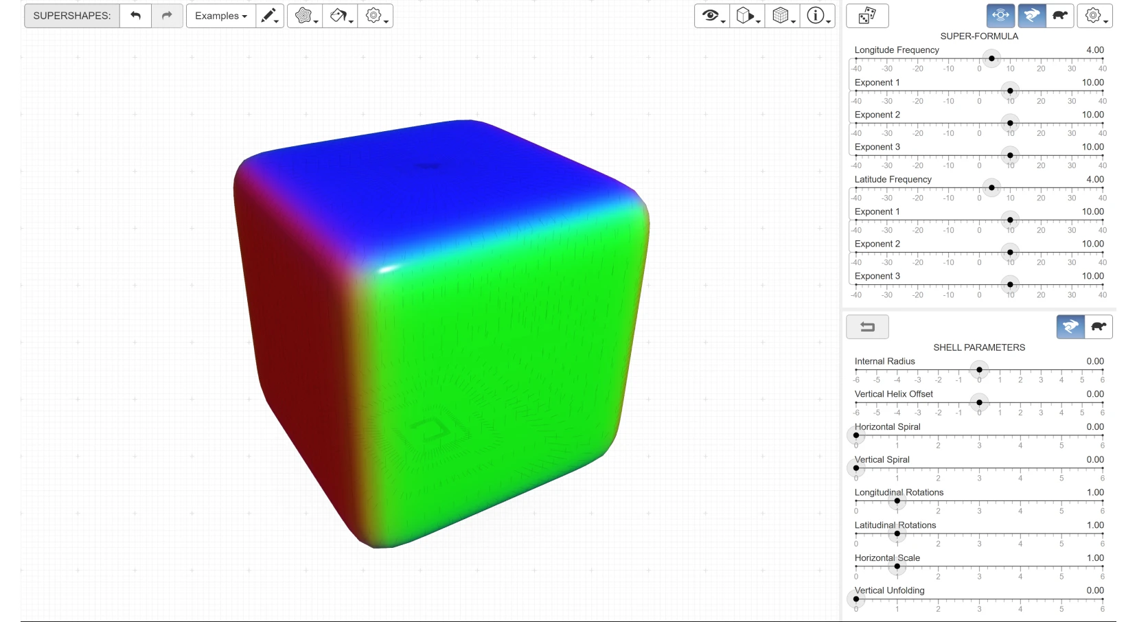 Supershape Examples